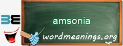 WordMeaning blackboard for amsonia